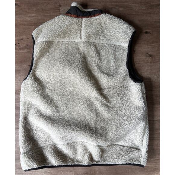 Patagonia Retro-X Vest Fleece/Sherpa Natural Deep Pile Cream Oatmeal Brown Sz XL - Picture 5 of 5